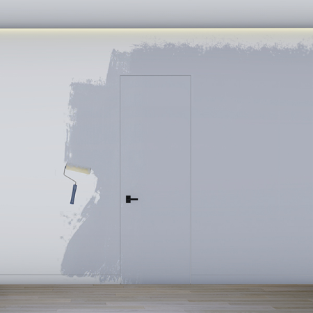 Дверь скрытая под покраску усиленная (комплект с фурнитурой)